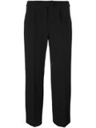 Boutique Moschino Wide Leg Tailored Trousers, Women's, Size: 40, Black, Virgin Wool