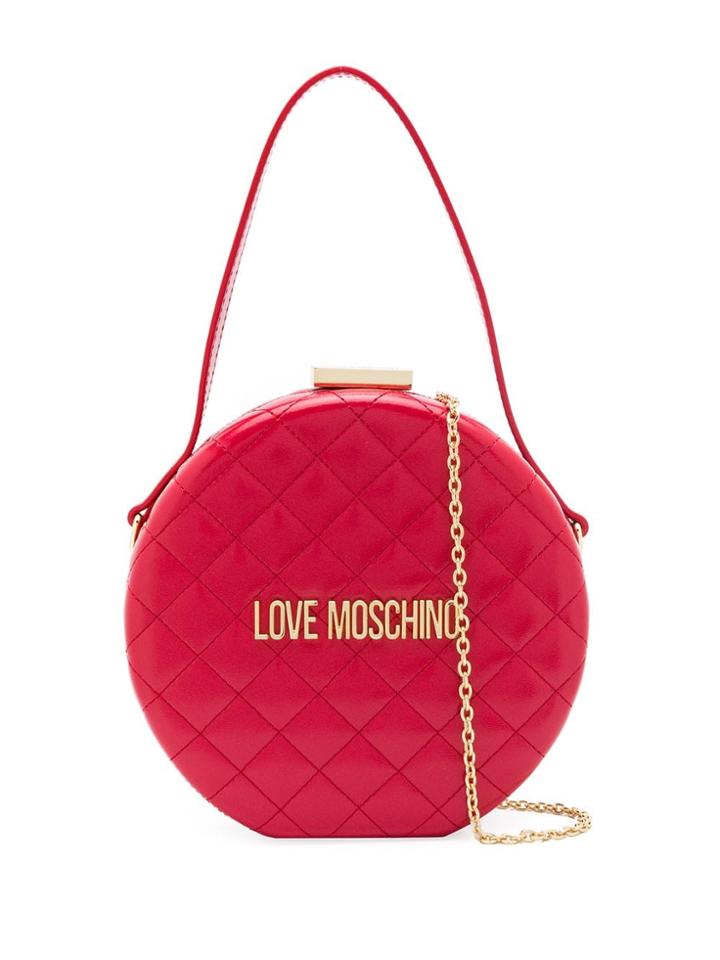 Love Moschino Logo Quilted Bag - Red