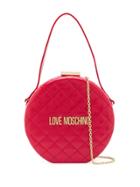 Love Moschino Logo Quilted Bag - Red