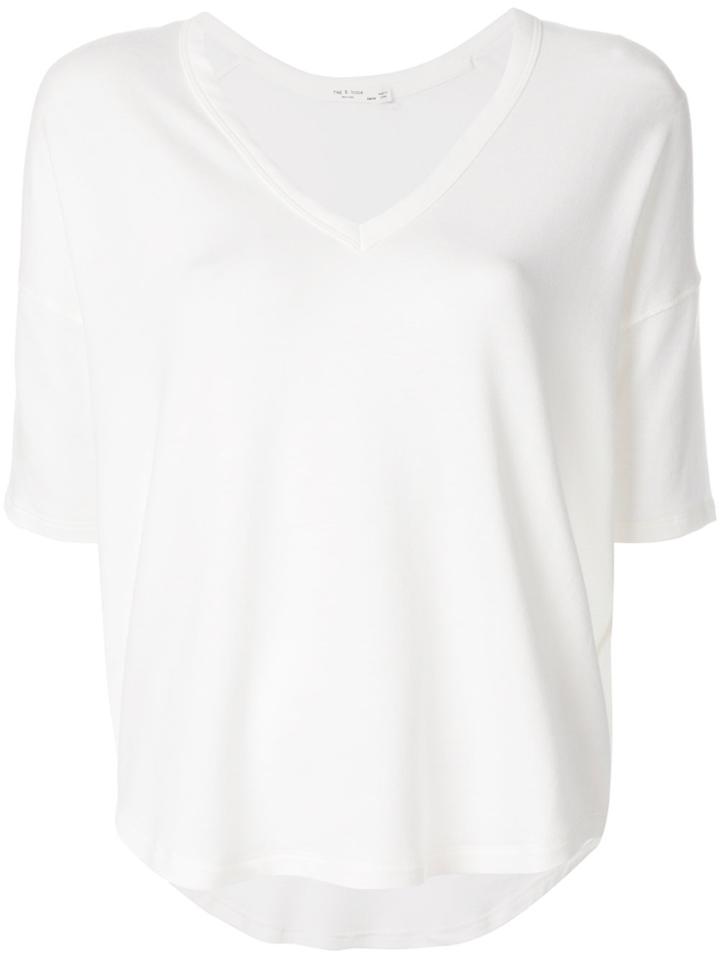 Rag & Bone /jean V-neck T-shirt - White