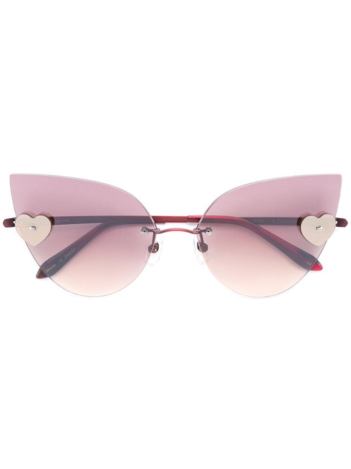 Sama Eyewear Loree Rodkin Kiss Sunglasses - Red
