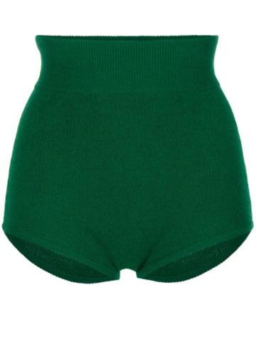 Cashmere In Love Cashmere Loungewear Shorts - Green