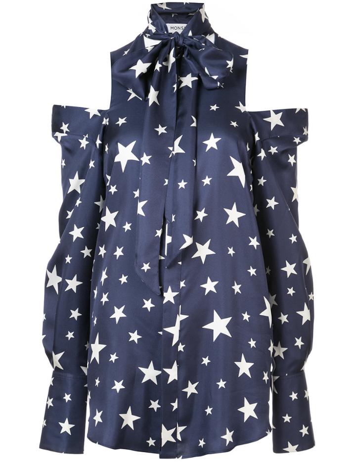 Monse Mon Star Cold-shoulder Shirt - Blue