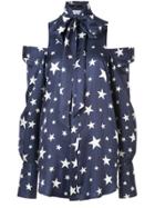 Monse Mon Star Cold-shoulder Shirt - Blue