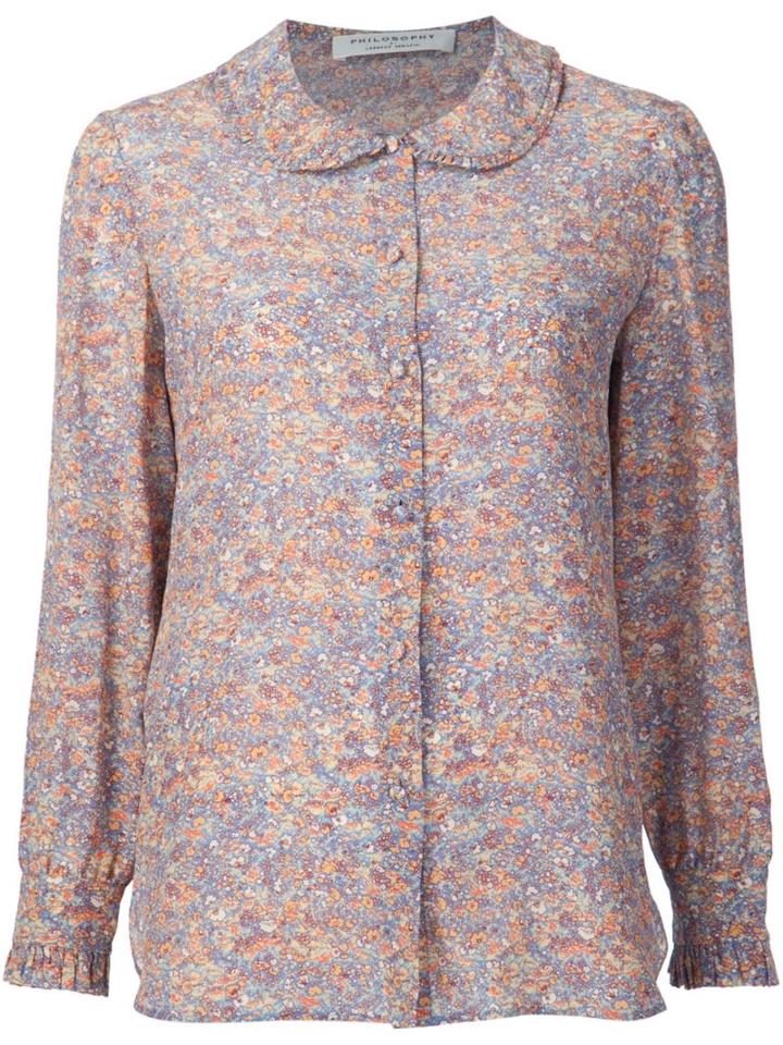 Philosophy Di Lorenzo Serafini Floral Print Shirt, Women's, Size: 42, Silk