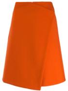 Luisa Cerano Wrapped Front Skirt - Orange