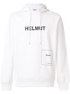Helmut Lang Logo Print Hoodie - White