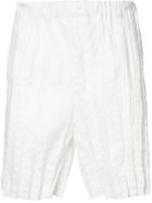 Issey Miyake Crinkle Effect Shorts - White