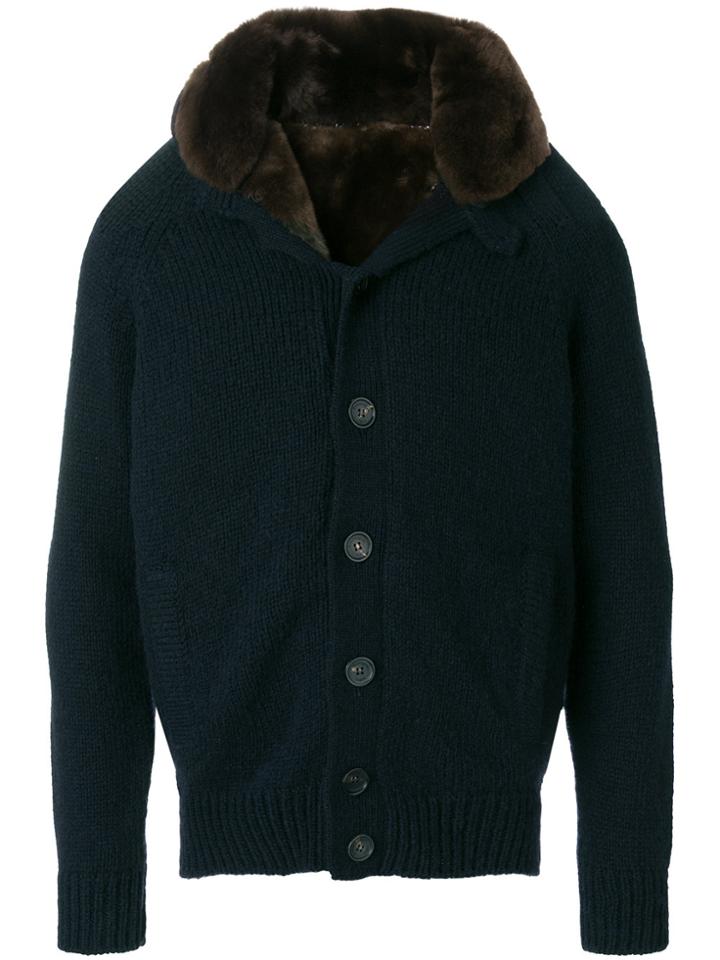 Ermenegildo Zegna Buttoned Cardigan Jacket - Blue