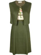 A.n.g.e.l.o. Vintage Cult Embroidered Floral Detail Dress - Green