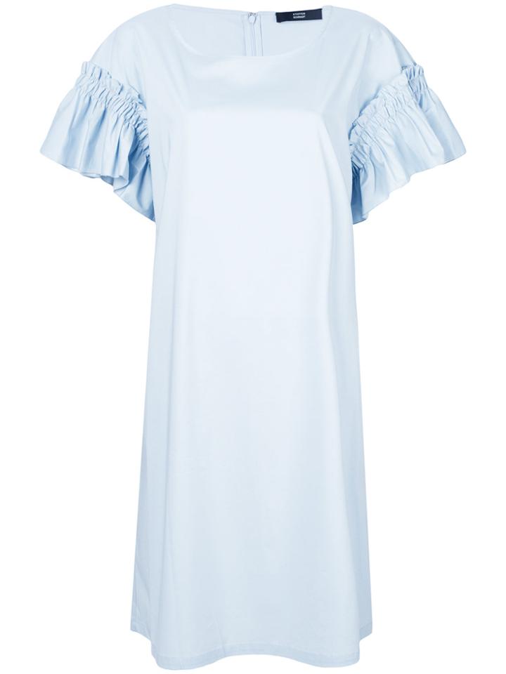 Steffen Schraut Ruffled Sleeves Dress - Blue