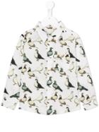 Etiket Pigeon Print Shirt, Boy's, Size: 8 Yrs, White
