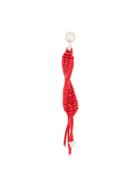 Versace Woven Earring - Red