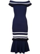 Jonathan Simkhai Ribbed Flared Dress - Blue