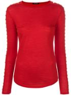 Balmain Stud Detail Top - Red