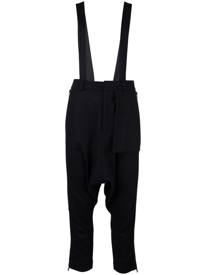 Y-3 Shoulder Strap Cropped Trousers - Black