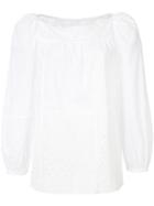Marc Jacobs Open Embroidery Tunic, Women's, Size: 6, White, Cotton