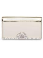 Prada Metallic Leather Clutch Bag - Gold