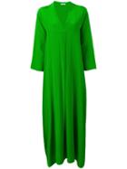 P.a.r.o.s.h. V Neck Long Dress, Women's, Size: Large, Green, Silk