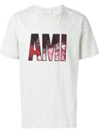 Ami Alexandre Mattiussi Big Ami Crew Neck T-shirt, Men's, Size: Small, Grey, Cotton