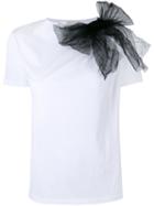 Red Valentino - Tulle Bow T-shirt - Women - Cotton - L, White, Cotton