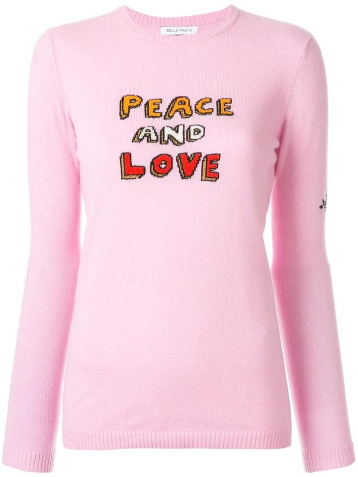 Bella Freud Peace And Love Sweater - Pink