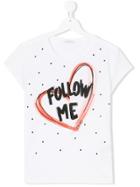 Liu Jo Kids Teen Heart-print T-shirt - White