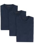 Prada Triple Pack Crew-neck T-shirts - Blue