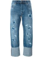 Mih Jeans - 'phoebe' Distressed Jeans - Women - Cotton - 28, Blue, Cotton