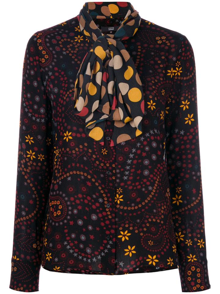 Steffen Schraut Contrast Pussy Bow Blouse - Multicolour