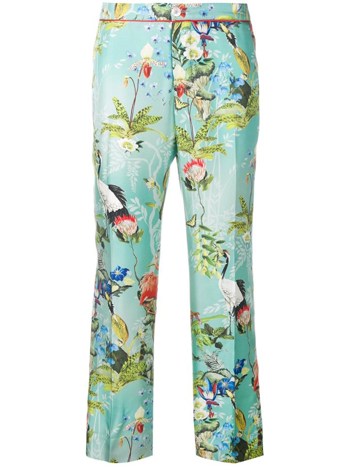 F.r.s For Restless Sleepers Tropical Print Cropped Trousers -