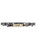 Moschino Flower Embellished Belt, Women's, Size: Xs, Black, Leather