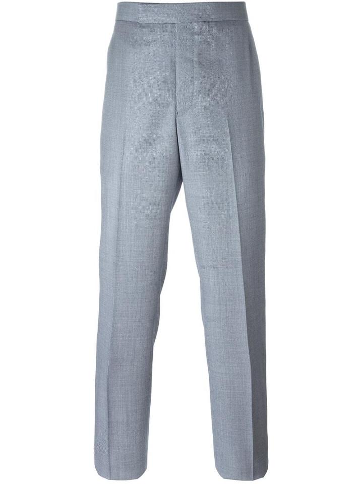 Thom Browne Classic Backstrap Trousers, Men's, Size: 4, Blue, Wool/cupro