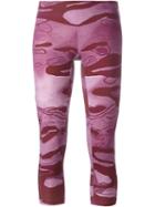 Sàpopa Printed Capri Leggings, Women's, Size: Xs, Pink/purple, Polyamide/spandex/elastane