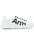 Emporio Armani Arm Slogan Sneakers - White