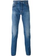 Valentino Star Intarsia Denim Chinos, Men's, Size: 30, Blue, Cotton