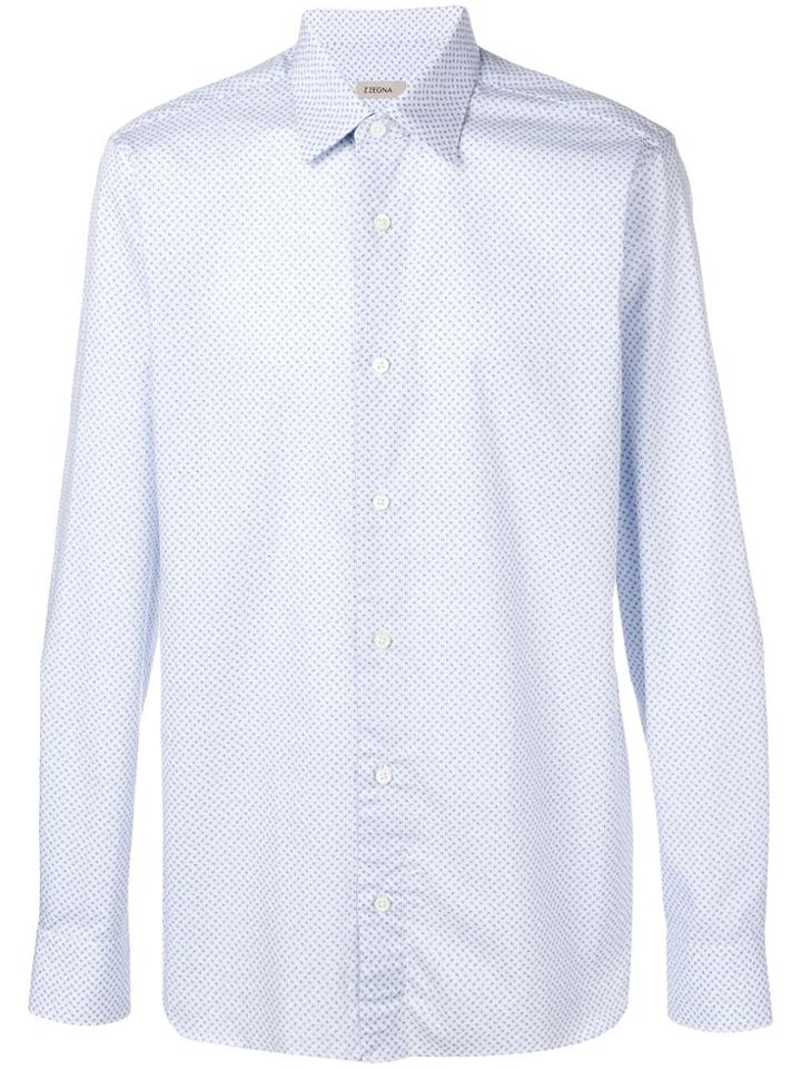 Z Zegna Micro Pattern Shirt - Blue