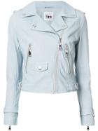 Twin-set Zip Up Biker Jacket - Blue