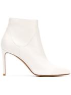 Francesco Russo Heeled Ankle Boots - White