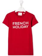 Les Coyotes De Paris Slogan Print Boxy T-shirt - Red