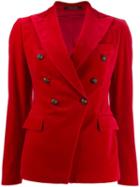 Tagliatore Jalicya Double Breasted Military Jacket - Red