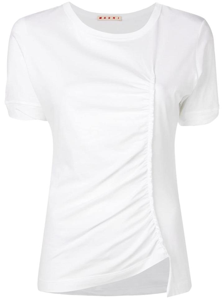 Marni Ruched Round Neck T-shirt - White