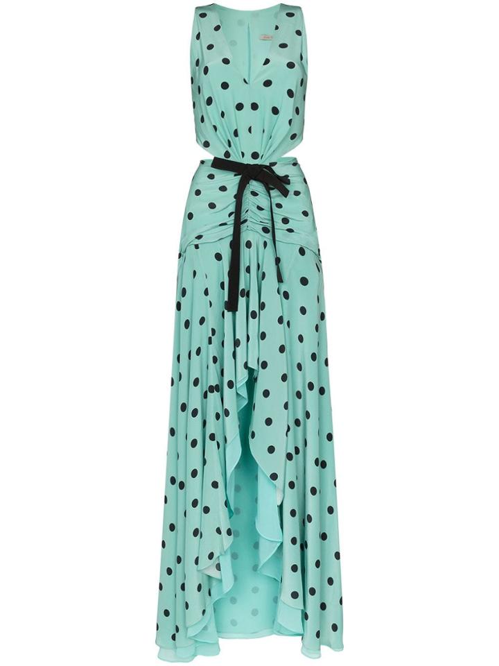 Silvia Tcherassi Berna Spotted Cut-out Gown - Blue