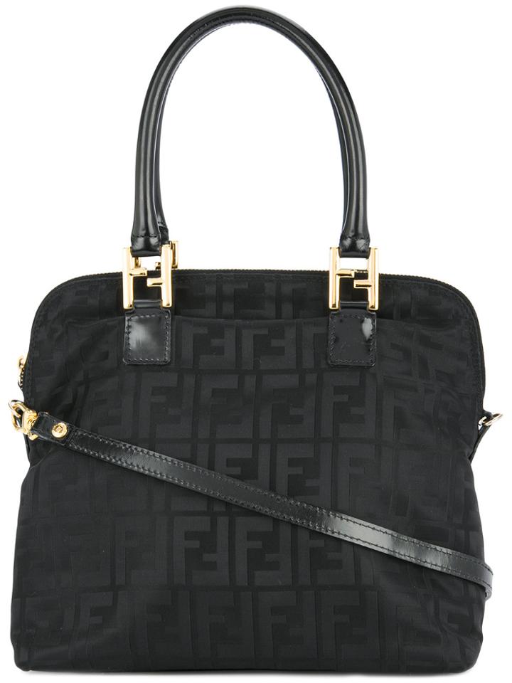 Fendi Vintage Zucca Pattern 2way Handbag - Black
