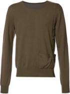 Maison Margiela Bi-colour Turnaround Jumper - Green