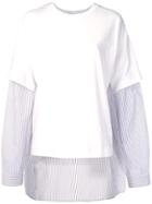 Mm6 Maison Margiela Oversized T-shirt Shirt - White