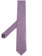 Gieves & Hawkes Embroidered Tie - Pink & Purple