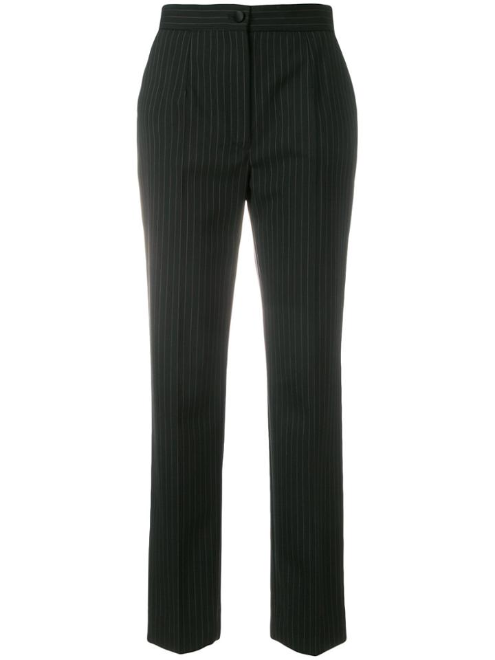 Dolce & Gabbana Pinstripe Trousers - Black