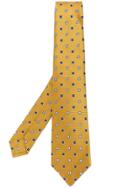 Kiton Printed Tie - Yellow & Orange