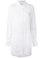 Lemaire - Long Seamed Shirt - Women - Cotton - 36, White, Cotton